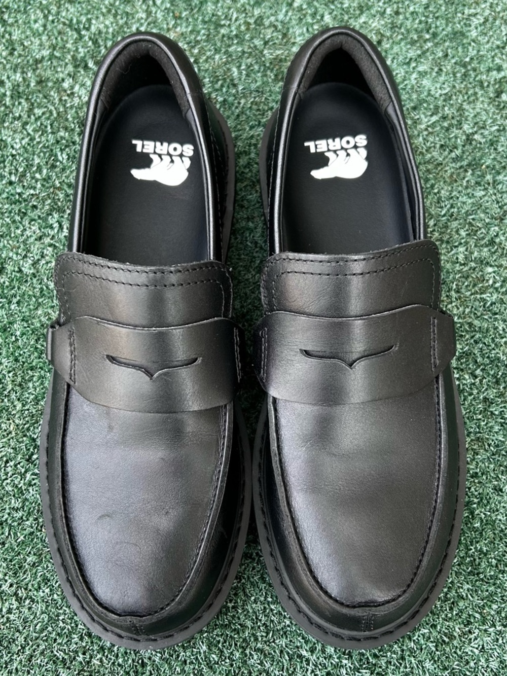 NWT Sorel Revel Ave Loafer Flat Leather Black 7